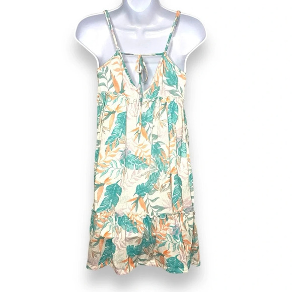 So Tropical Print Summer Dress Small Adjustable Straps Lightweight Boho Style - Picture 5 of 7